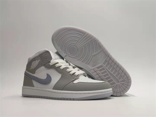 Women's Running Weapon Air Jordan 1 Grey/White Shoes 0135 Women's Running Weapon Air Jordan 1 Grey/White Shoes 0135